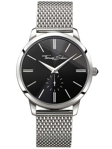 Thomas Sabo Rebel Spirit Ρολόι Μπαταρίας με Ασημί Μεταλλικό Μπρασελέ WA0152-201-203