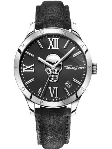 Thomas Sabo Rebel Icon Ρολόι Μπαταρίας με Μαύρο Δερμάτινο Λουράκι WA0210-218-203