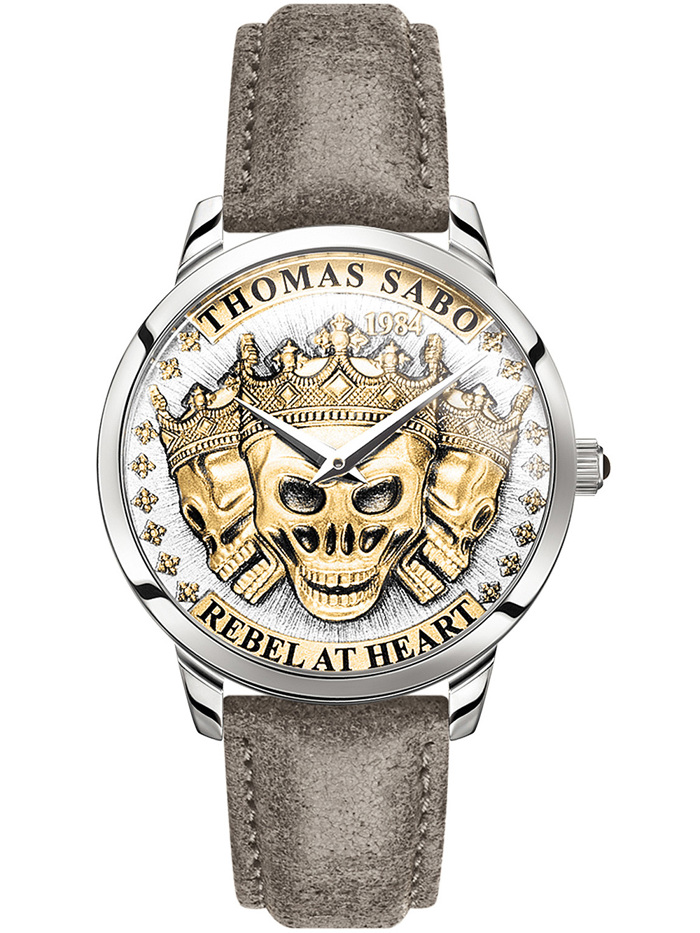 Thomas Sabo Rebel at Heart Roloi Batarias me Ggri Dermatino Louraki WA0356-273-207