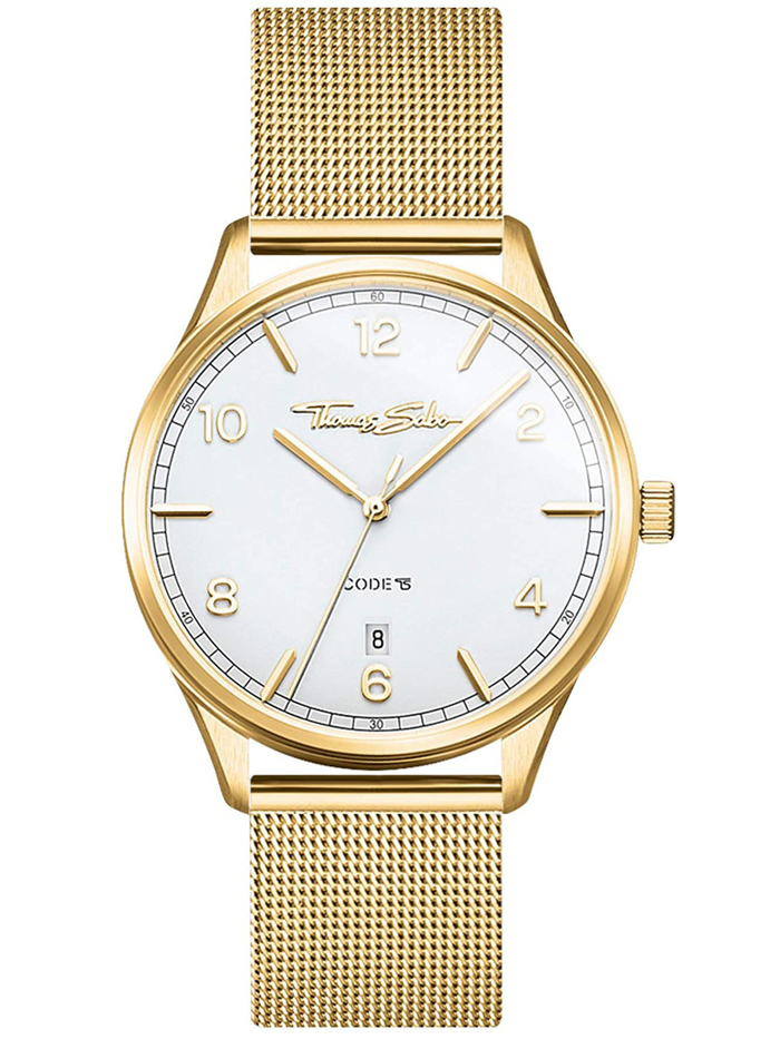 Thomas Sabo Code TS Roloi Batarias me Xruso Metalliko Brasele WA0361-264-202