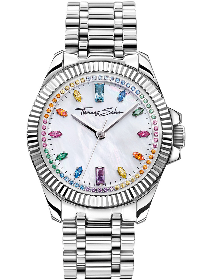 Thomas Sabo Divine Rainbow Roloi Batarias me Asimi Metalliko Brasele WA0394-201-201