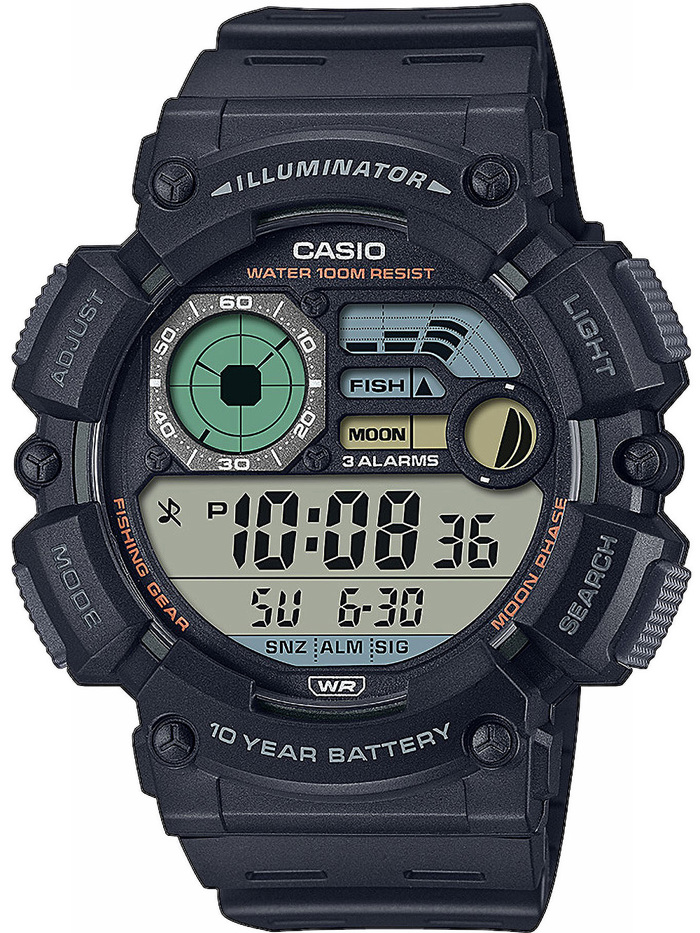 Casio Collection Roloi Batarias me Mavro Kaoutsouk Louraki WS-1500H-1AVEF