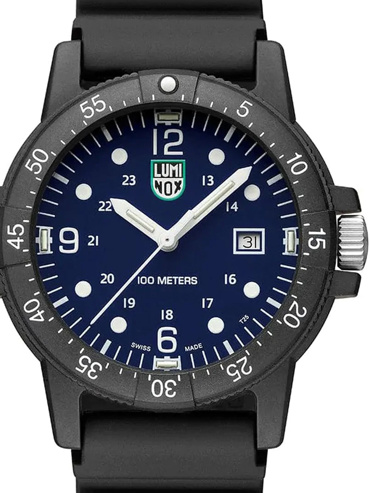 Luminox Sea Bass Ρολόι Μπαταρίας με Μαύρο Καουτσούκ Λουράκι X2.2003
