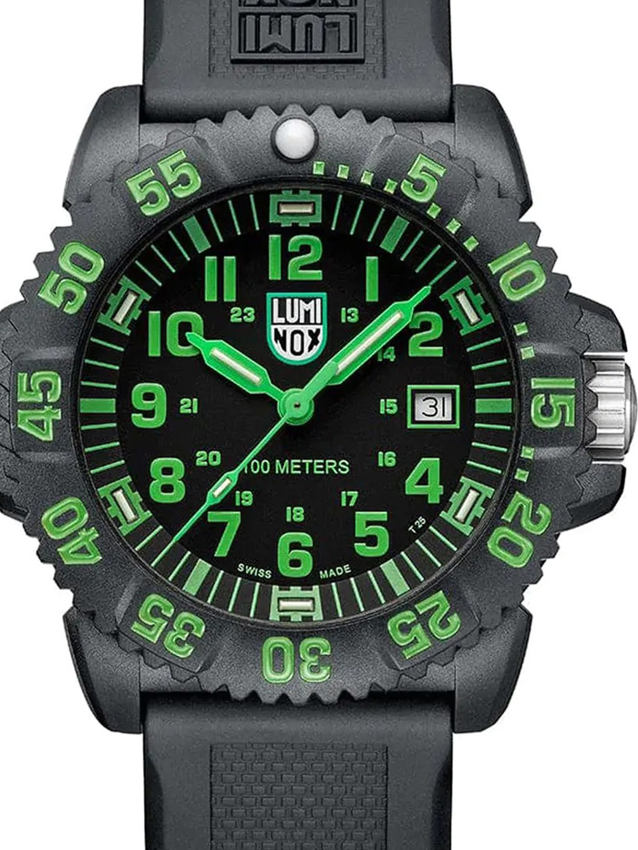 Luminox Sea Lion Roloi Batarias me Mavro Kaoutsouk Louraki X2.2067