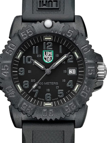 Luminox Sea Lion Ρολόι Μπαταρίας με Μαύρο Καουτσούκ Λουράκι X2.2072