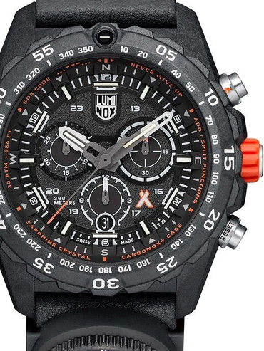 Luminox Bear Grylls Survival w. Compass Ρολόι Χρονογράφος Μπαταρίας με Μαύρο Καουτσούκ Λουράκι XB.3741