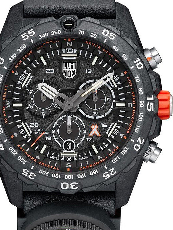 Luminox Bear Grylls Survival w. Compass Roloi Xronogafos Batarias me Mavro Kaoutsouk Louraki XB.3741