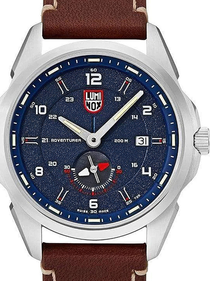 Luminox Atacama Adventurer Roloi Batarias me Kafe Dermatino Louraki XL.1763