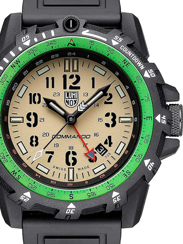 Luminox Commando Raider Dual Time Ρολόι Μπαταρίας με Μαύρο Καουτσούκ Λουράκι XL.3321