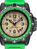 Luminox Commando Raider Dual Time Roloi Batarias me Prasino Kaoutsouk Louraki XL.3337