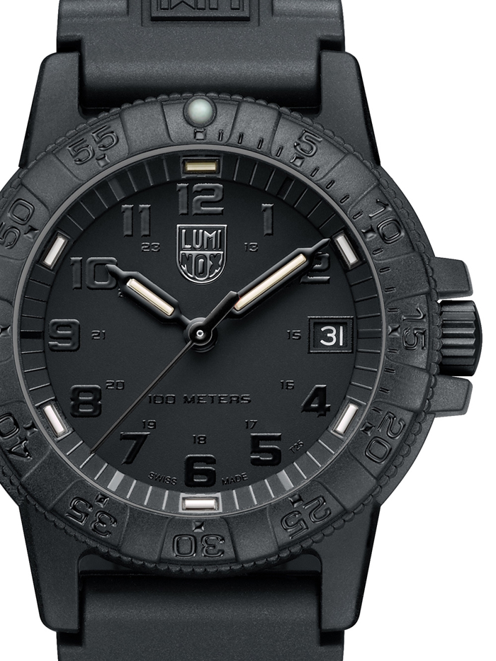 Luminox Leatherback Sea Turtle Roloi Batarias me Mavro Kaoutsouk Louraki XS.0301.BO