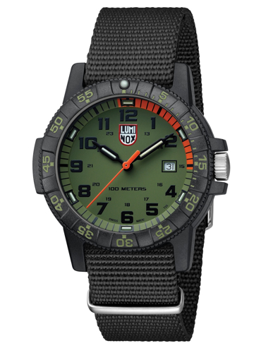 Luminox Leatherback Sea Turtle Giant Ρολόι Μπαταρίας με Μαύρο Υφασμάτινο Λουράκι XS.0337