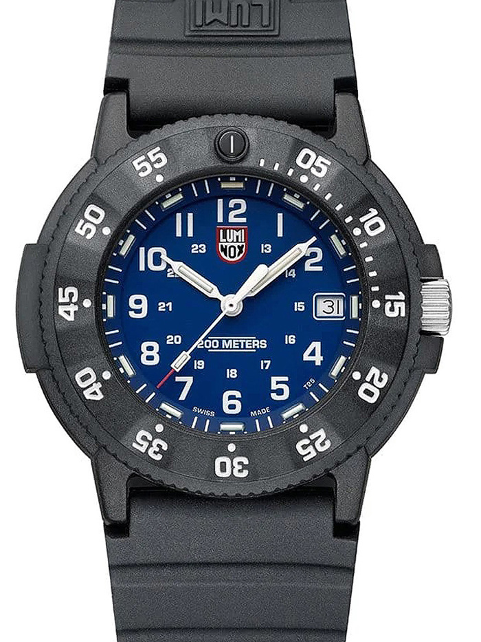 Luminox Original Navy Seal Roloi Batarias me Mavro Kaoutsouk Louraki XS.3003.EVO.S