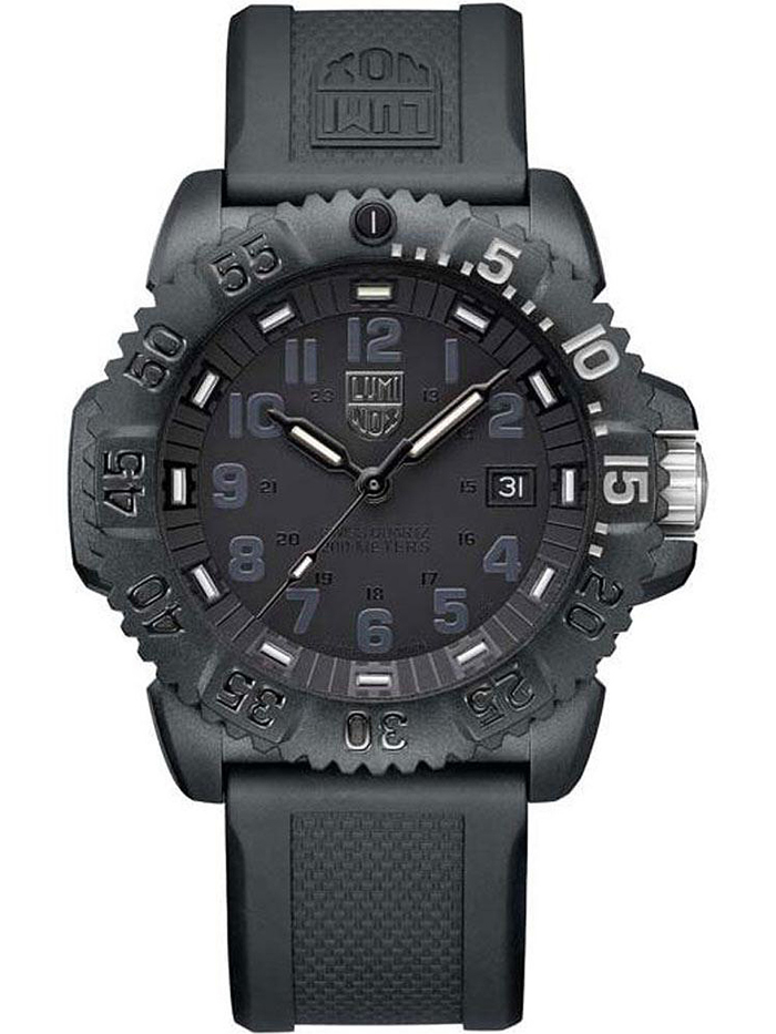 Luminox Navy Seal Roloi Batarias me Mavro Kaoutsouk Louraki XS.3051.GO.NSF