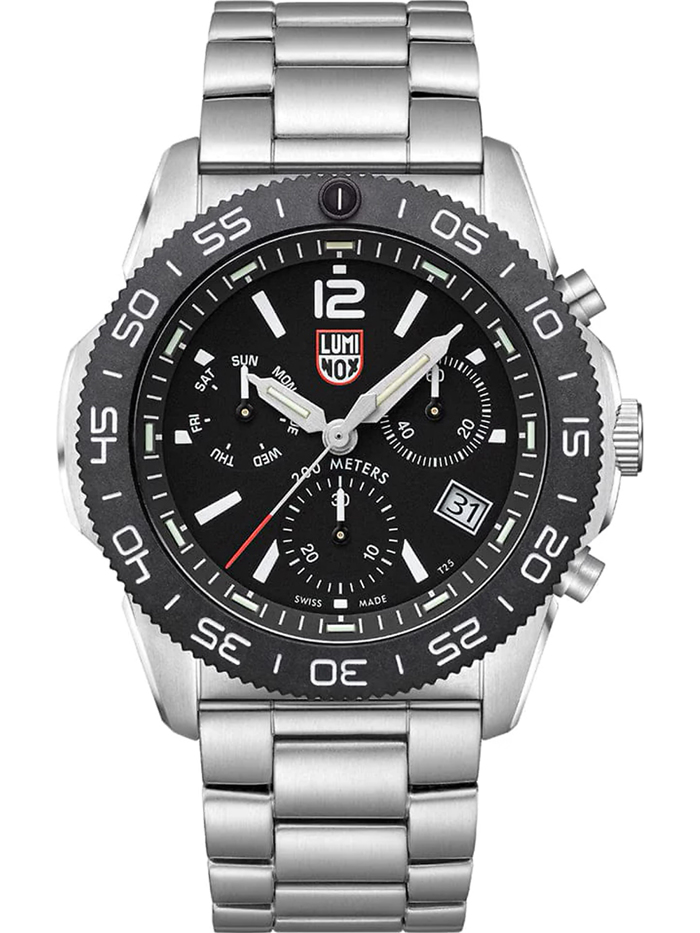 Luminox Pacific Diver Roloi Xronogafos Batarias me Asimi Metalliko Brasele XS.3142