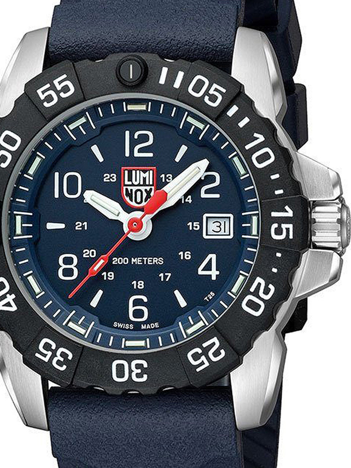 Luminox Navy Seal Steel Roloi Batarias me Ble Kaoutsouk Louraki XS.3253.CB