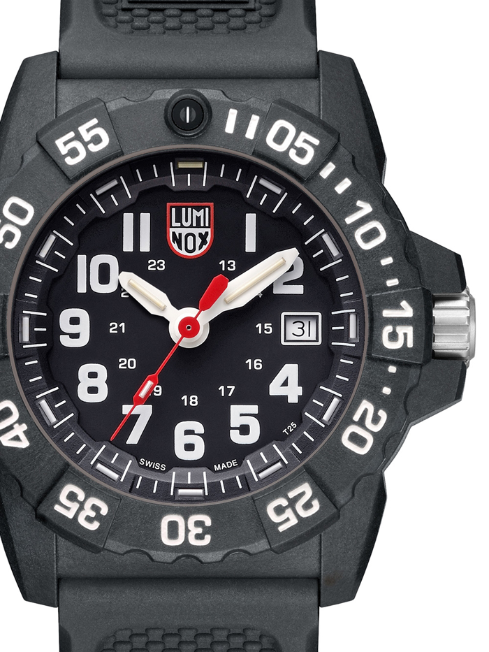 Luminox Navy Seal Roloi Batarias me Mavro Kaoutsouk Louraki XS.3501.F