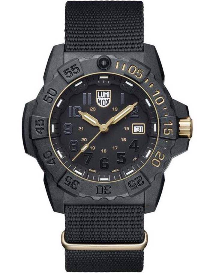 Luminox XS.3508.GOLD Mens Watch Navy Seal Diver 45mm 20ATM