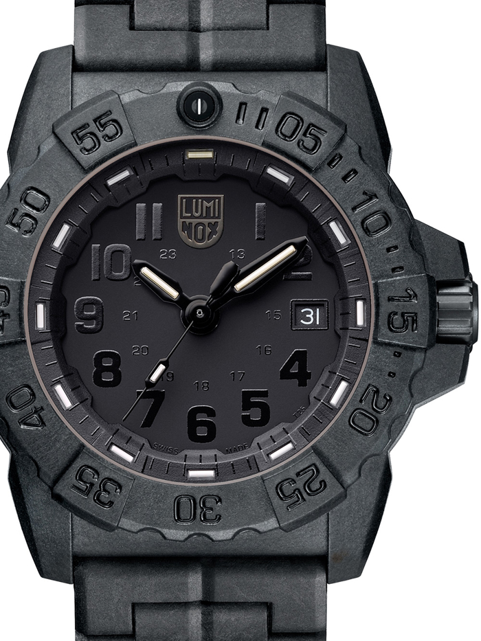 Luminox Navy Seal Roloi Batarias me Mavro Kaoutsouk Louraki XS.3502.BO.L