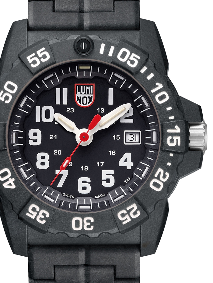 Luminox Navy Seal Roloi Batarias me Mavro Kaoutsouk Louraki XS.3502.L