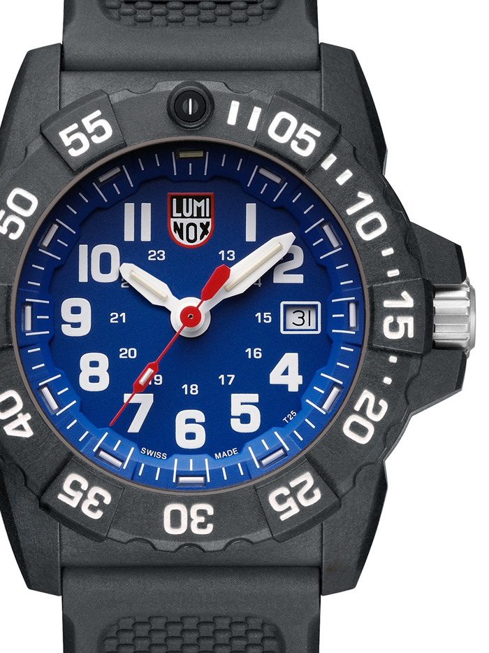 Luminox Navy Seal Roloi Batarias me Mavro Kaoutsouk Louraki XS.3503.F