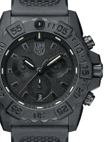 Luminox Navy Seal Ρολόι Χρονογράφος Μπαταρίας με Μαύρο Καουτσούκ Λουράκι XS.3581.BO