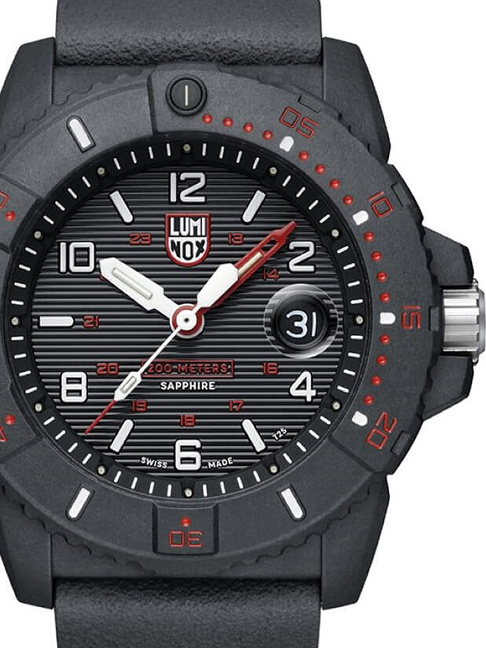 Luminox Navy Seal Roloi Batarias me Mavro Kaoutsouk Louraki XS.3615