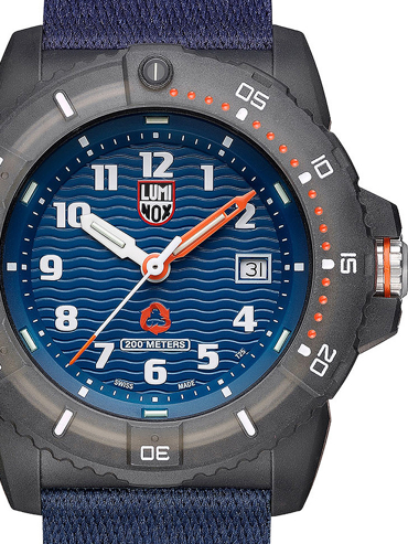 Luminox #tide Eco Ρολόι Μπαταρίας με Μπλε Καουτσούκ Λουράκι XS.8903.ECO