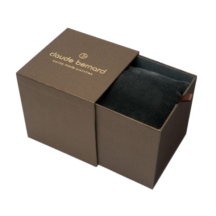 Claude Bernard Classic Roloi Xronogafos Batarias me Mavro Dermatino Louraki 01002-3-NIN