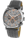 Jacques Lemans Lugano Roloi Xronogafos Batarias me Ggri Dermatino Louraki 1-1645.1L