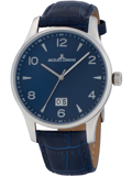 Jacques Lemans London Roloi Batarias me Ble Dermatino Louraki 1-1862ZC