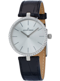 Jacques Lemans Milano Roloi Batarias me Mavro Dermatino Louraki 1-2024H