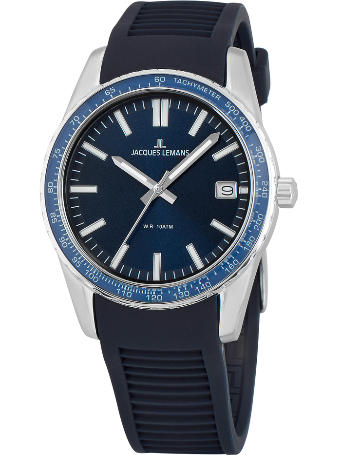 Jacques Lemans Liverpool Roloi Batarias me Ble Kaoutsouk Louraki 1-2060C