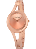Jacques Lemans Paris Roloi Batarias me Roz Xruso Metalliko Brasele 1-2071D