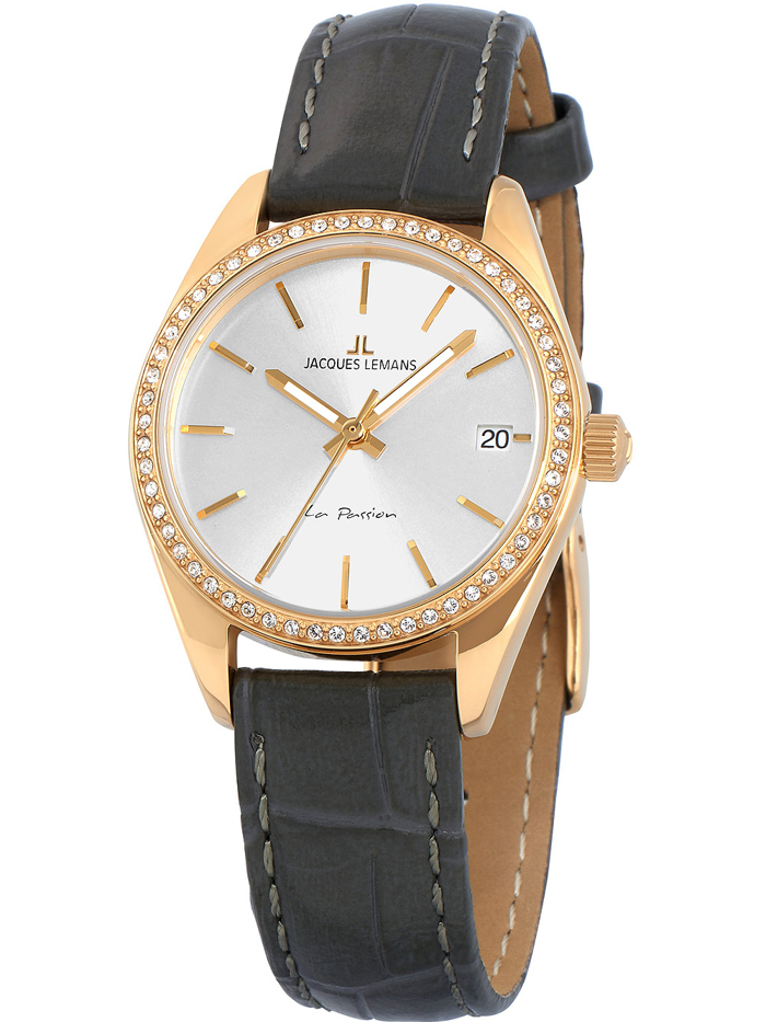 Jacques Lemans La Passion Roloi Batarias me Ggri Dermatino Louraki 1-2085C