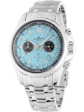 Jacques Lemans Liverpool Roloi Xronogafos Batarias me Asimi Dermatino Louraki 1-2117ZB