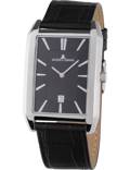 Jacques Lemans Torino Roloi Batarias me Mavro Dermatino Louraki 1-2160.1B