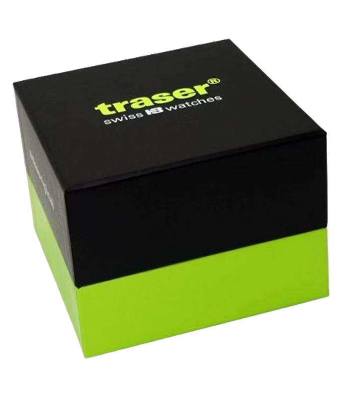Traser H3 P96 OdP Roloi Batarias me Mavro ufasmatino Louraki 108673