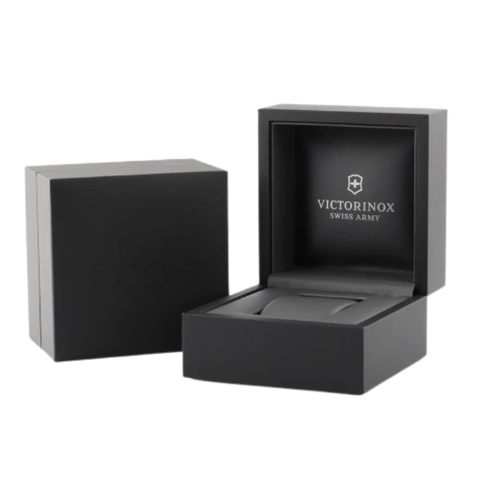 Victorinox Alliance Roloi Batarias me Mavro Dermatino Louraki 241906