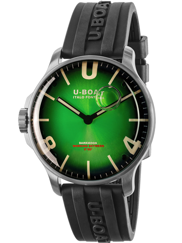 U-Boat 8702/E Darkmoon Green SS Soleil 44mm 5ATM