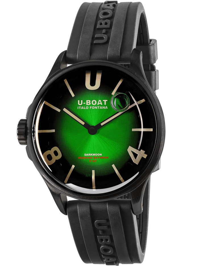 U-Boat 9503/A Darkmoon Green PVD Soleil Mens Watch 40mm 5ATM