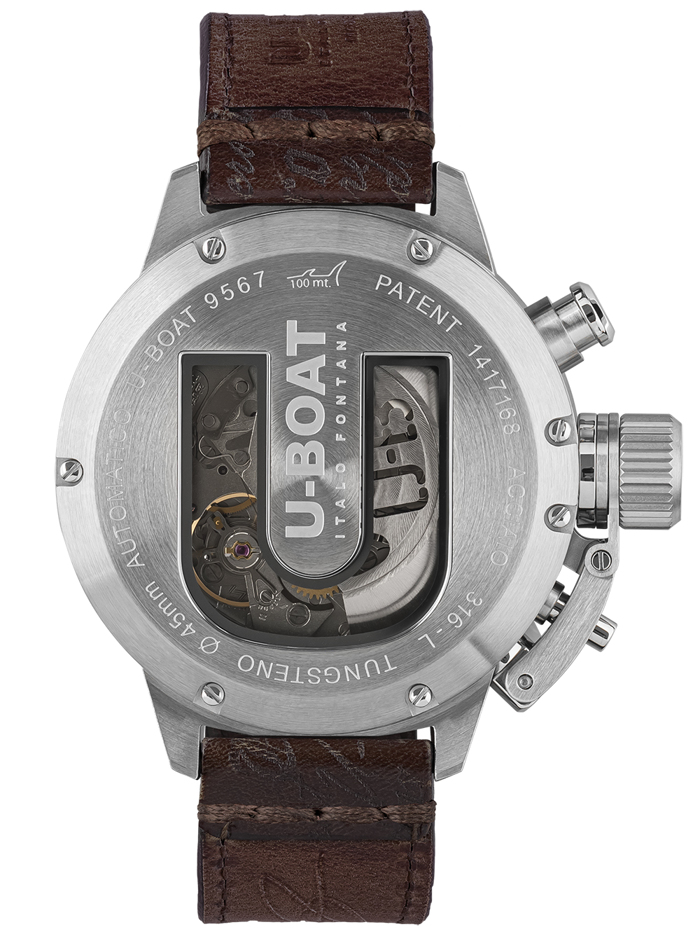U-Boat 9567/A Classico 45 mm Tungsteno CAS 1 Mens Watch 10ATM