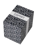 Esprit Roselle Roloi Batarias me Mavro Dermatino Louraki ES1L199L0025