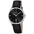 Festina Classic Roloi Batarias me Mavro Dermatino Louraki F16745/5