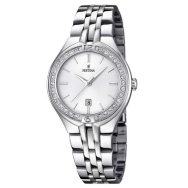 Festina Mademoiselle Ρολόι Μπαταρίας με Ασημί Μεταλλικό Μπρασελέ F16867/1