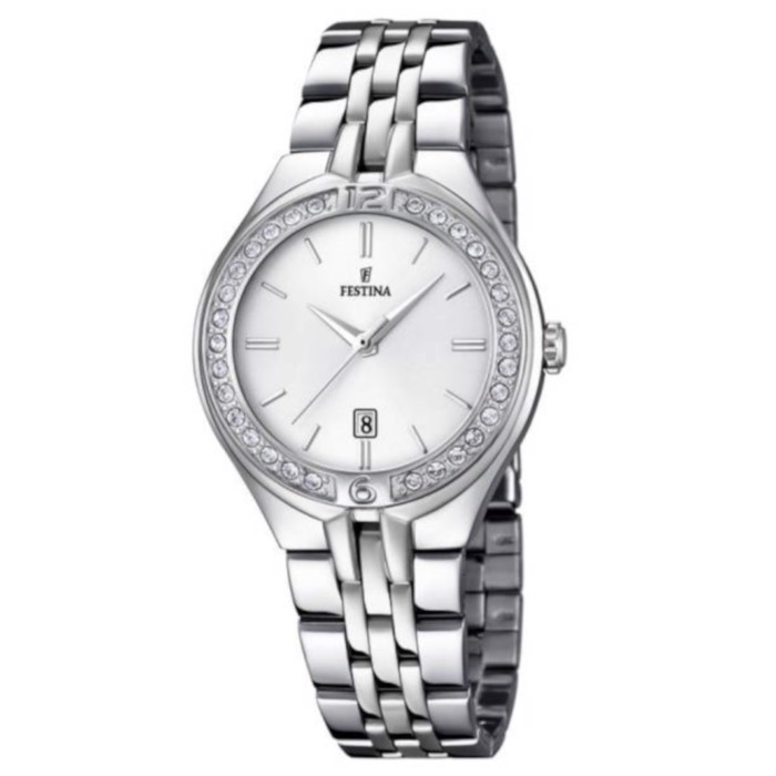 Festina Mademoiselle Roloi Batarias me Asimi Metalliko Brasele F16867/1