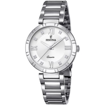 Festina Mademoiselle Ρολόι Μπαταρίας με Ασημί Μεταλλικό Μπρασελέ F16936/A