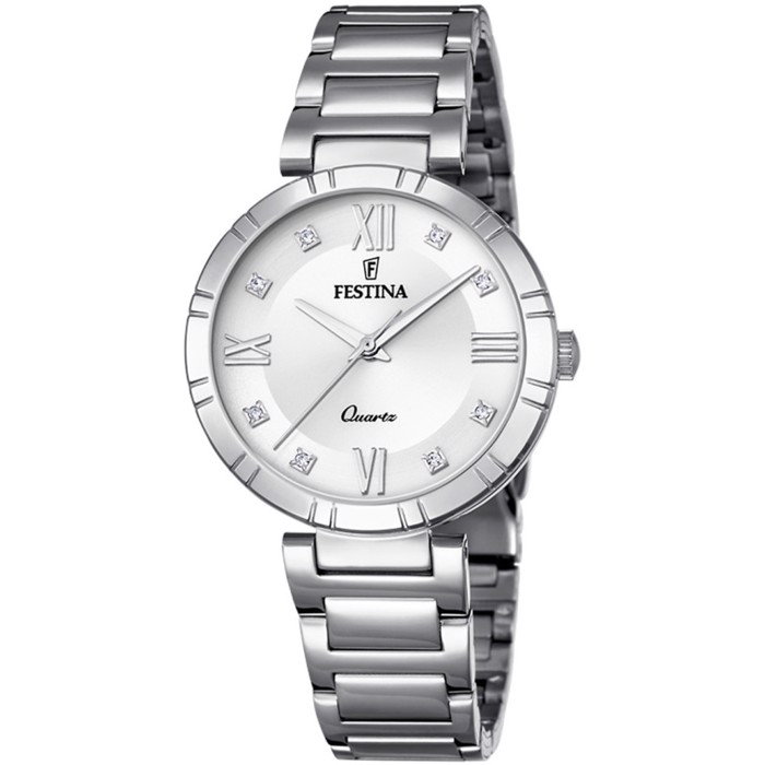 Festina Mademoiselle Roloi Batarias me Asimi Metalliko Brasele F16936/A