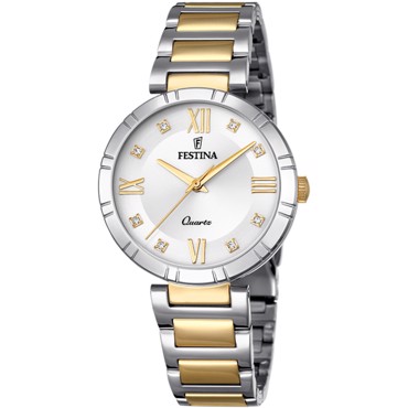 Festina Mademoiselle Ρολόι Μπαταρίας με Χρυσό / Ασημί Μεταλλικό Μπρασελέ F16937/A