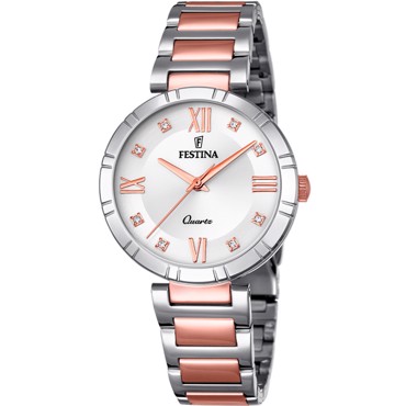 Festina Mademoiselle Ρολόι Μπαταρίας με Ροζ Χρυσό / Ασημί Μεταλλικό Μπρασελέ F16937/D